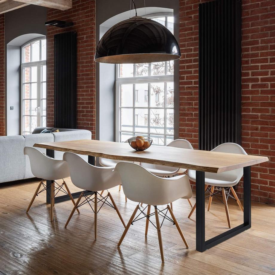 B2X  lot de 2 chemins de table noirs 