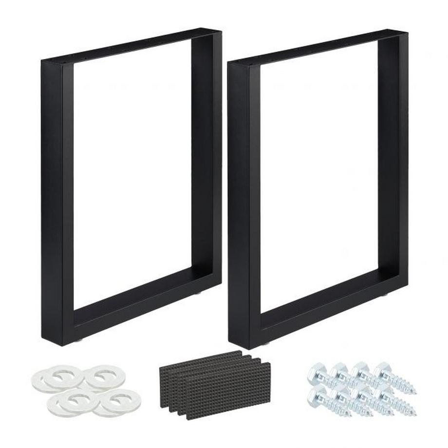 B2X  lot de 2 chemins de table noirs 