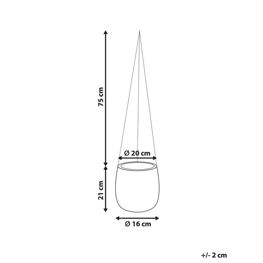 Beliani Vaso per piante en Fibra d'argilla  LIVADIA  