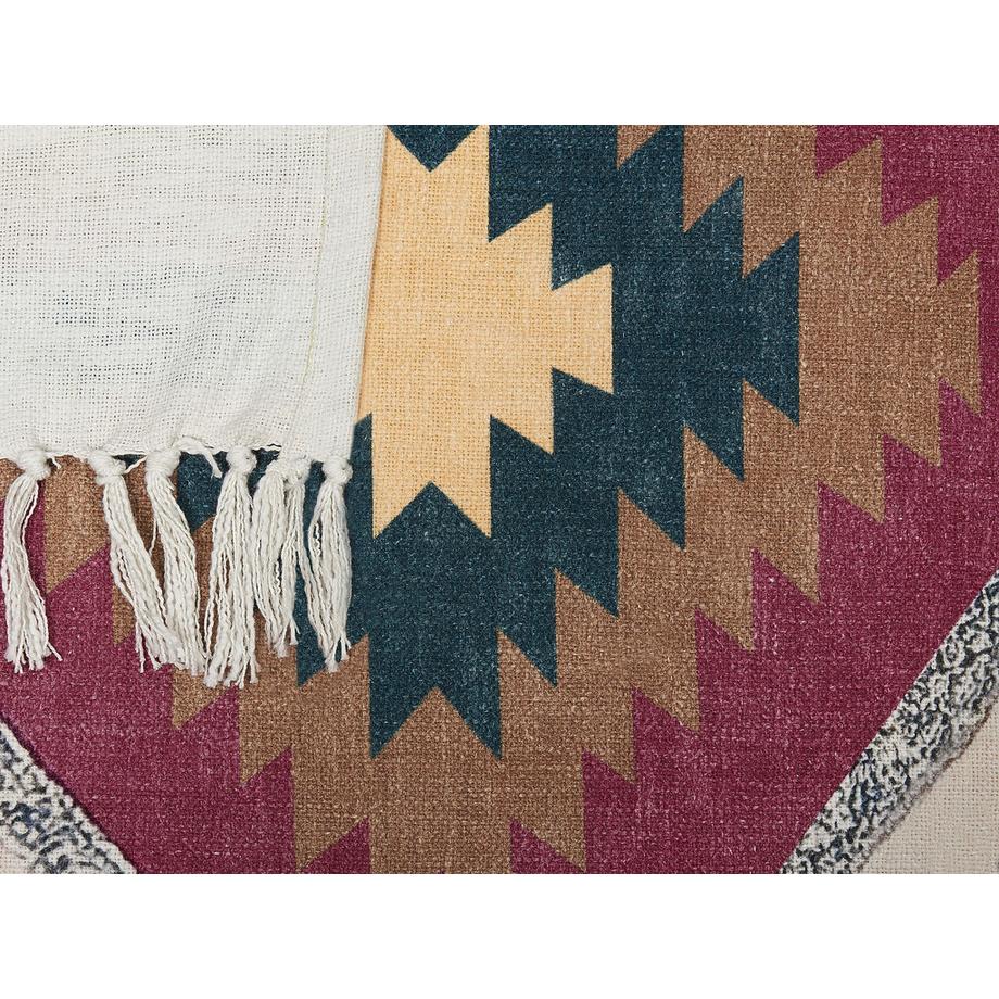 Beliani NAGAON Couverture en Coton Rustique  