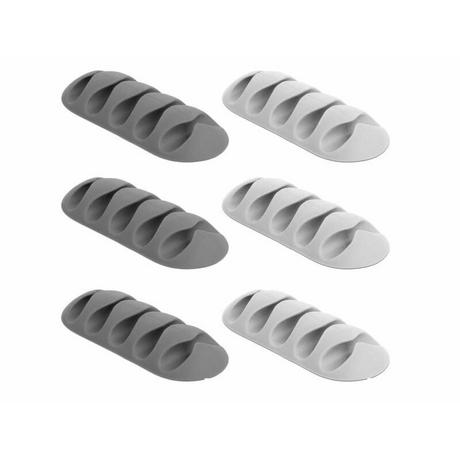 DeLock  Kabelhalter 2x3 Stück, Durchführungen 6 Stück 