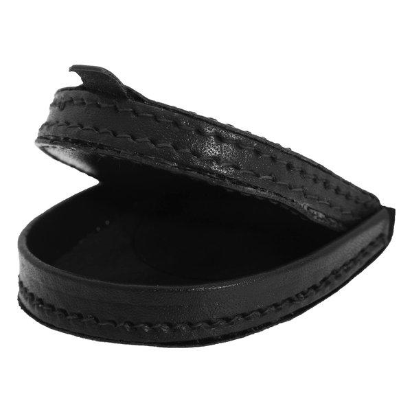 Image of Leder Münzbörse Geldbörse Herren Schwarz L