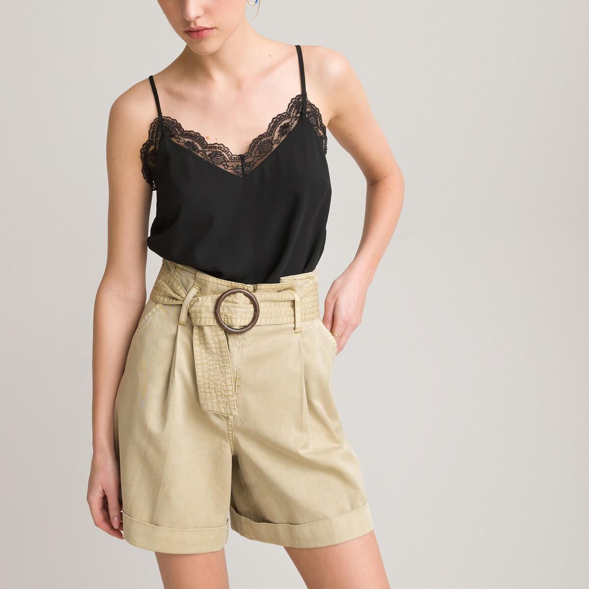 Image of Top Mit Schmalen Trägern Damen Schwarz 38
