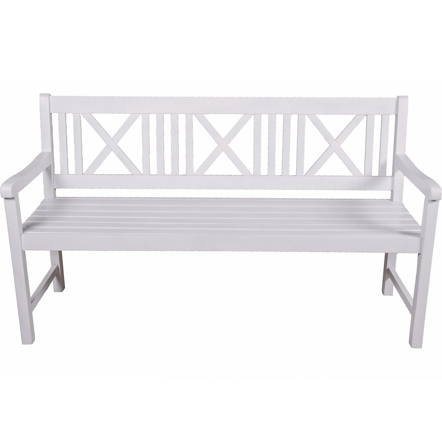 Image of Gartenbank Malmö Eukalyptus weiss 154 Gartenbank Malmö Eukalyptus weiss 154