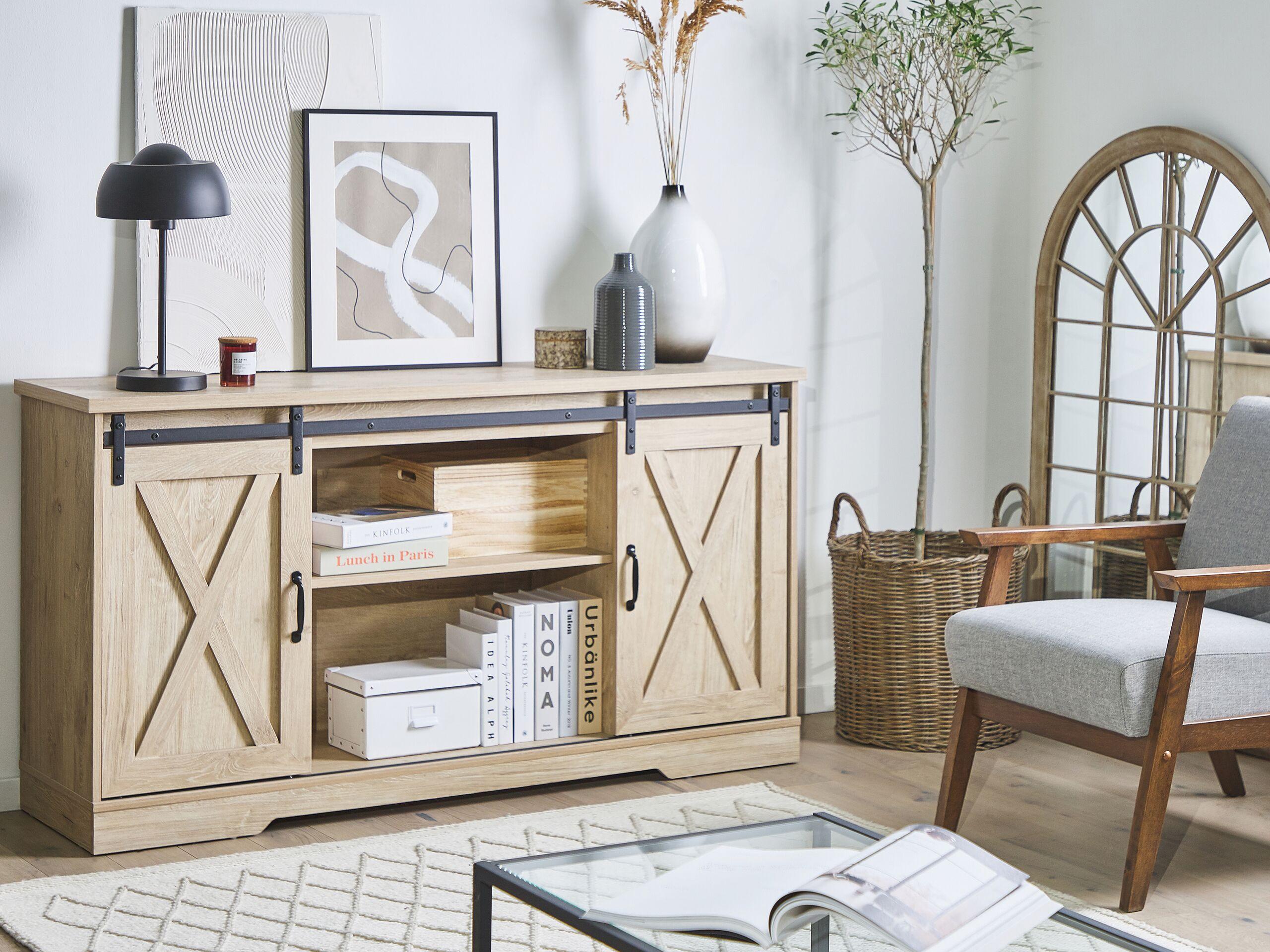 Beliani Sideboard aus MDF-Platte Rustikal ULAN  