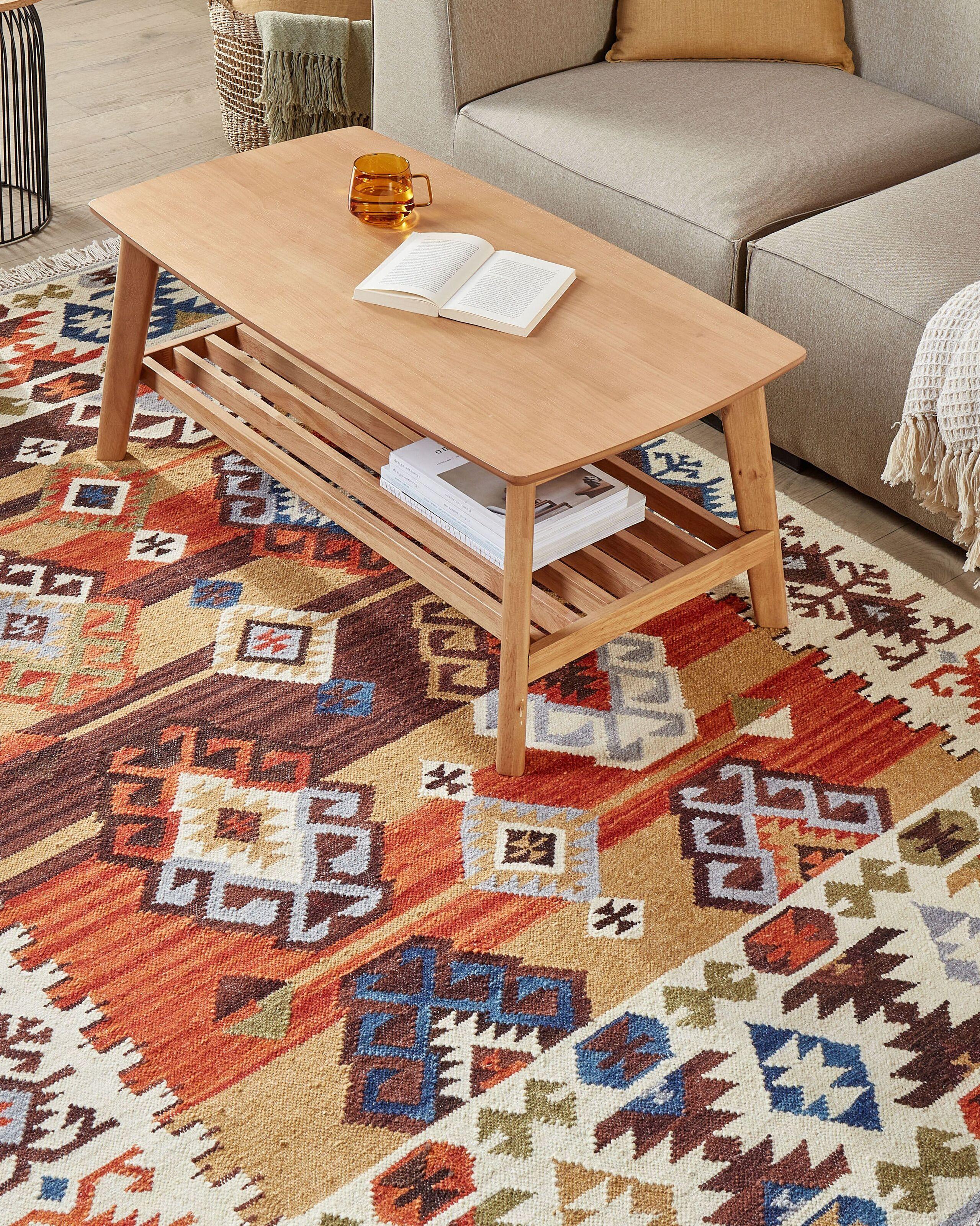 Beliani Tapis en Laine Boho VOSKETAP  