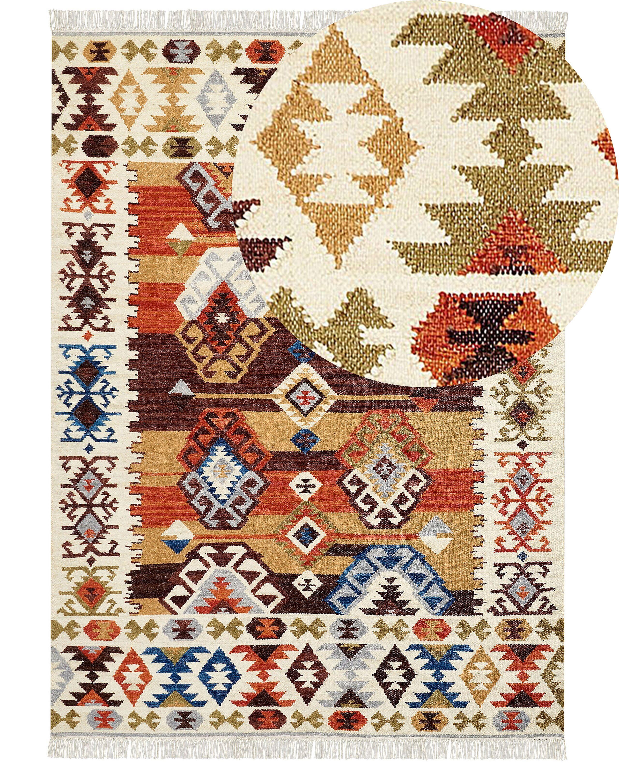 Beliani Tapis en Laine Boho VOSKETAP  