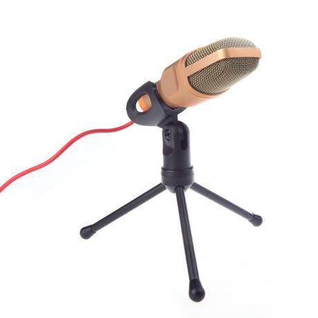 eStore  Microfono da studio di alta qualità - 3,5 mm - Golden Edition 
