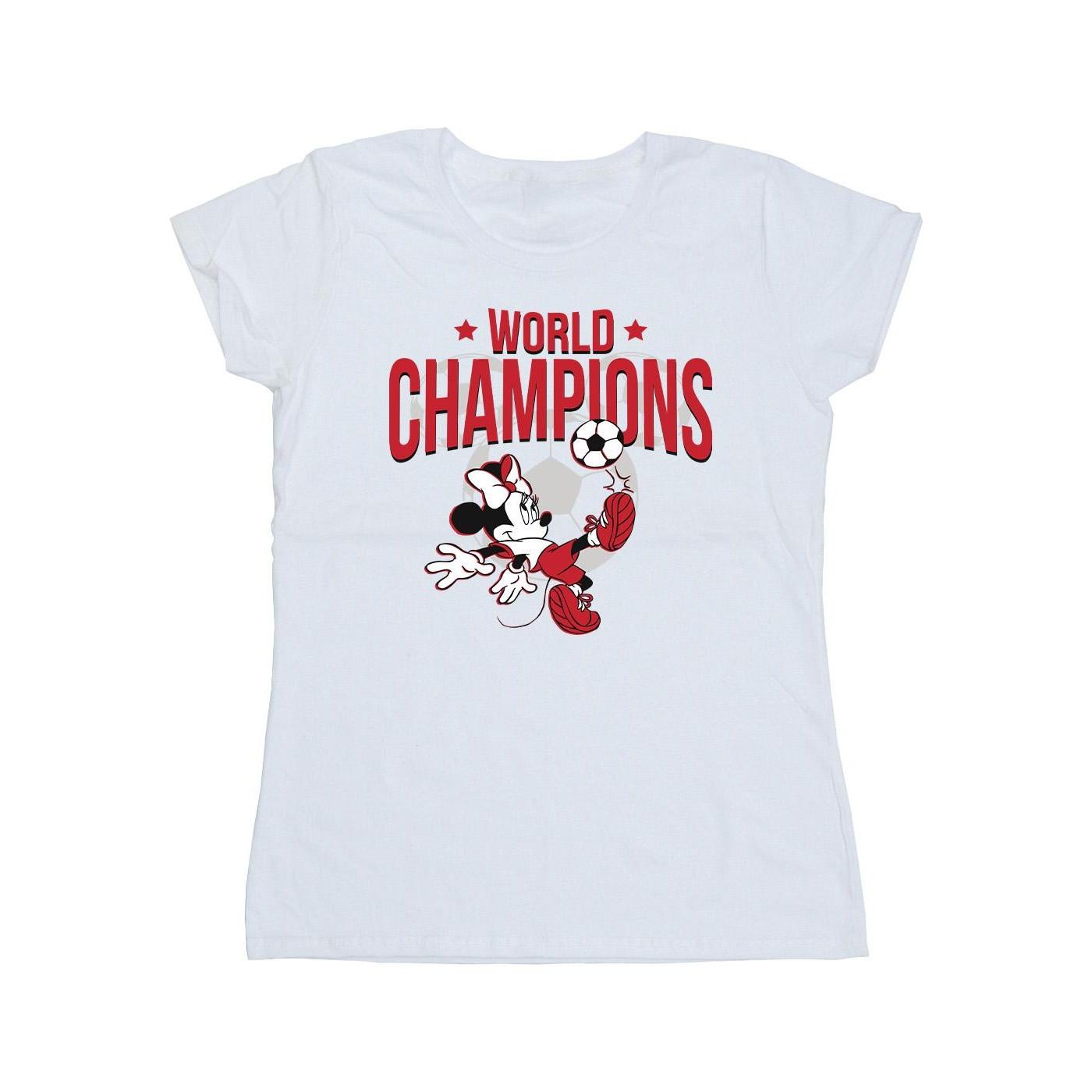 Image of Minnie Mouse World Champions Tshirt Damen Weiss L