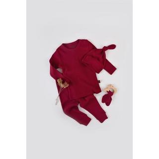 BabyCosy Organic  Set, Pantalon, T-shirt à manches longues, Bonnet 