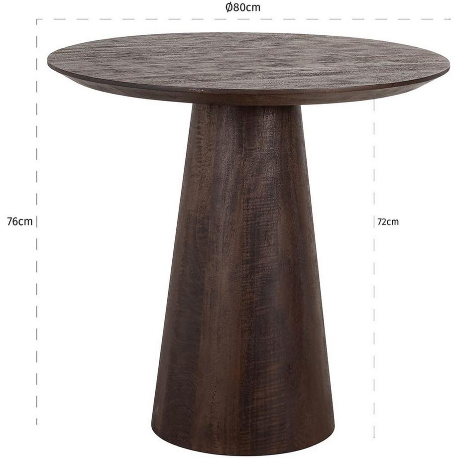 mutoni Tavolo da pranzo rotondo in legno di mango Willow 80  