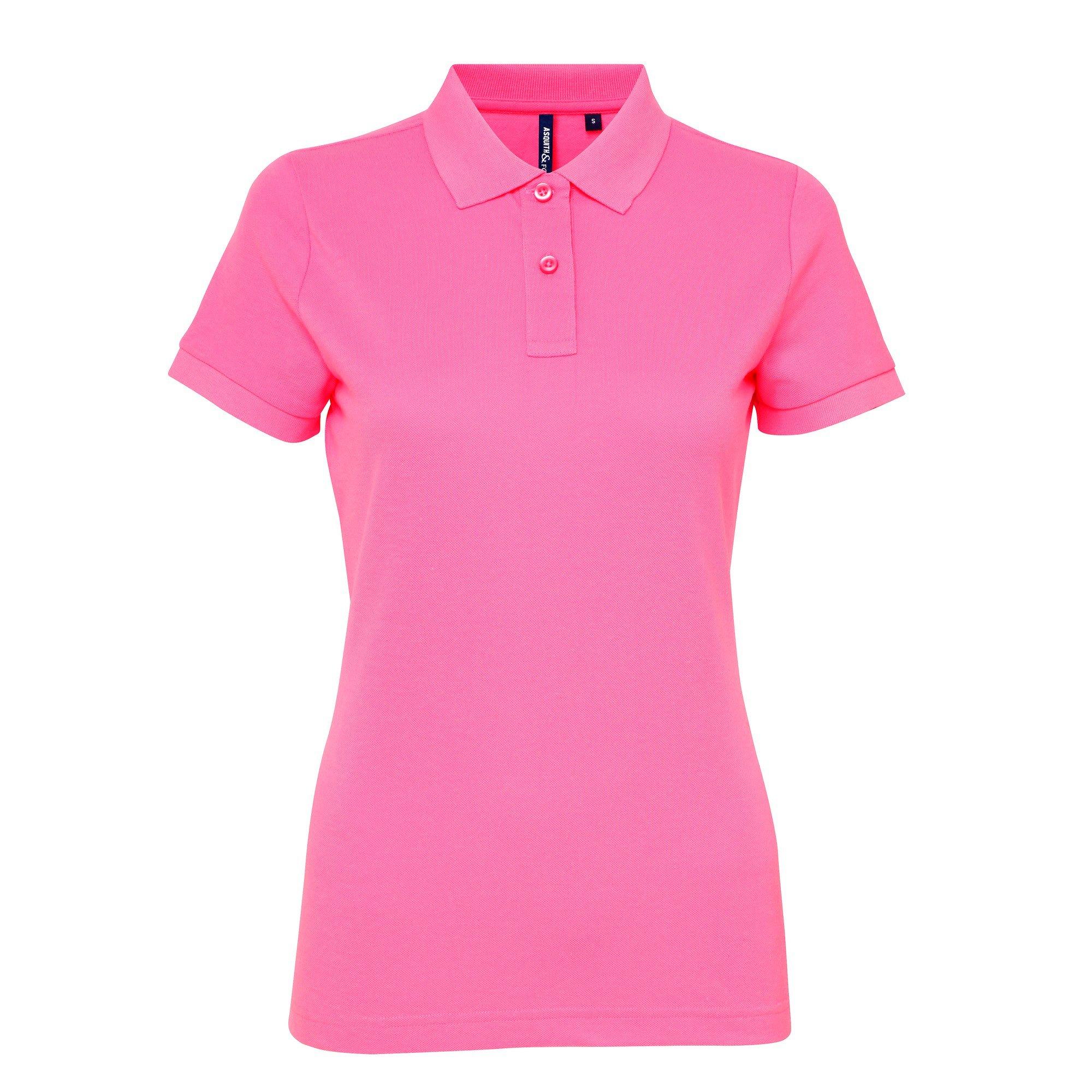 Image of Kurzarm Performance Blend Polo Shirt Damen Pink XS