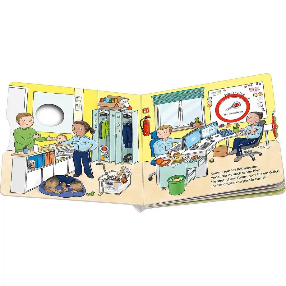 Wo ist bloß ...? Mein Polizei-Buch zum Sachen suchen Orso, Kathrin Lena; Wetzel, Jutta (Illustrationen) Gebundene Ausgabe 