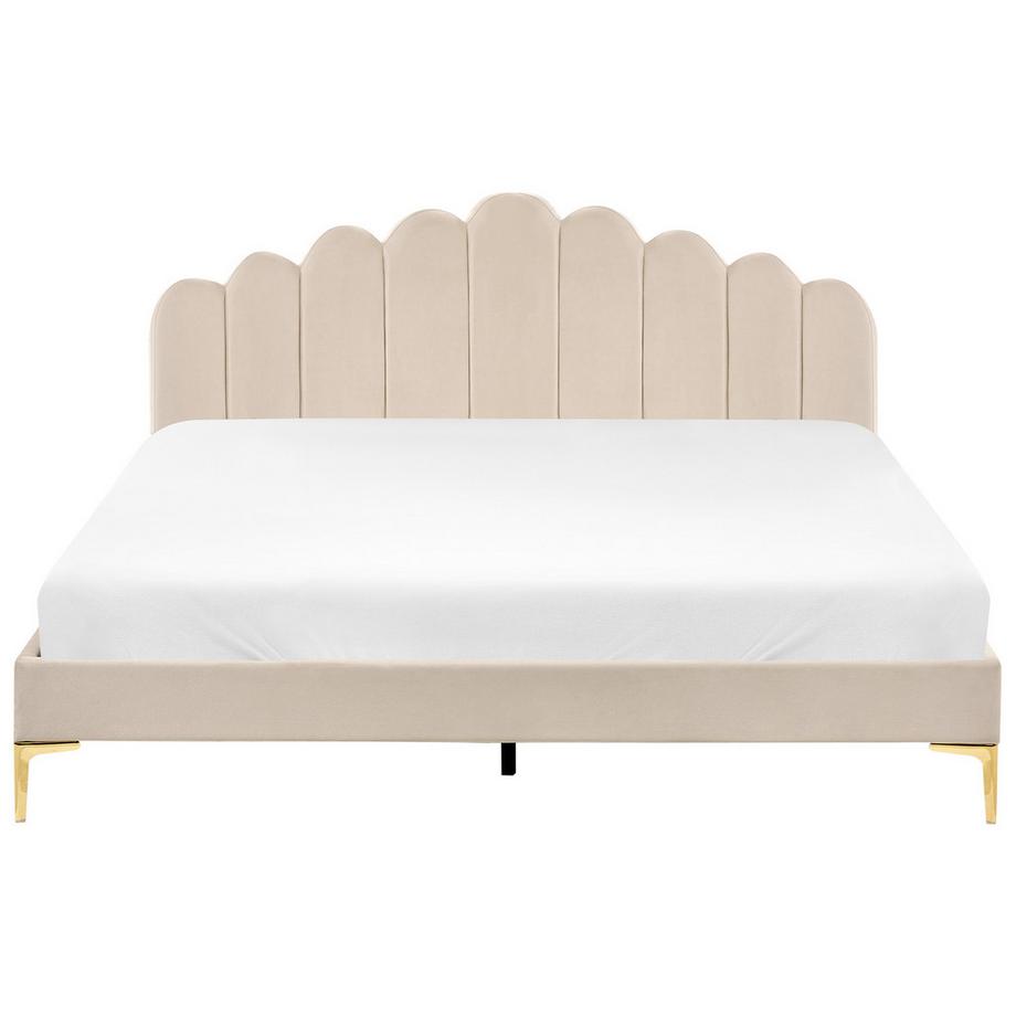 Beliani Letto en Velluto  SAUVIAN  