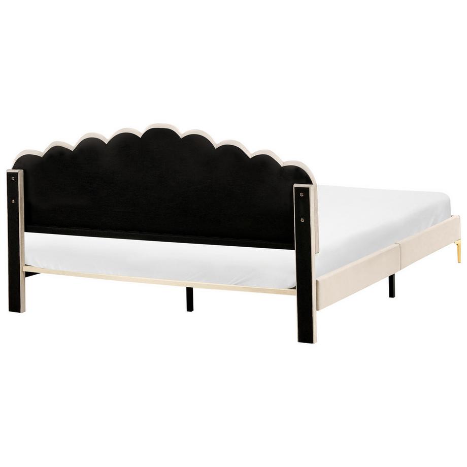 Beliani Letto en Velluto  SAUVIAN  