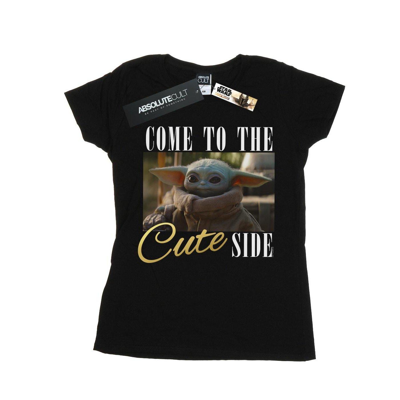 Image of The Mandalorian Come To The Cute Side Tshirt Damen Schwarz XL