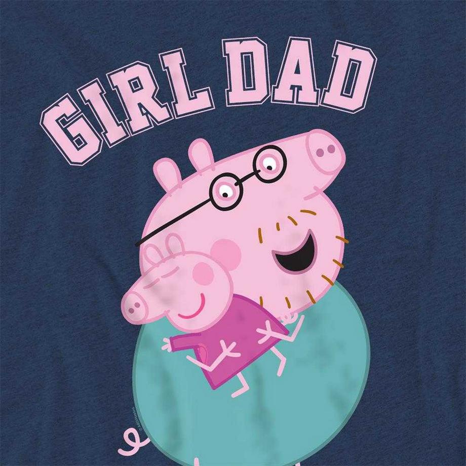Peppa Pig  Girl Dad T-Shirt, Meliert 
