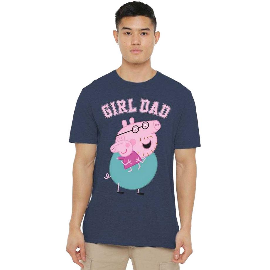 Peppa Pig  Girl Dad T-Shirt, Meliert 