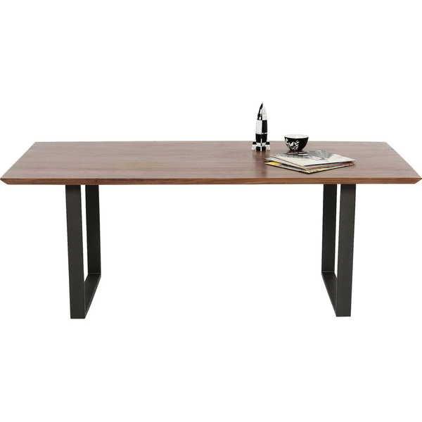 KARE Design Tisch Symphony Walnut Rohstahl 160x80cm  