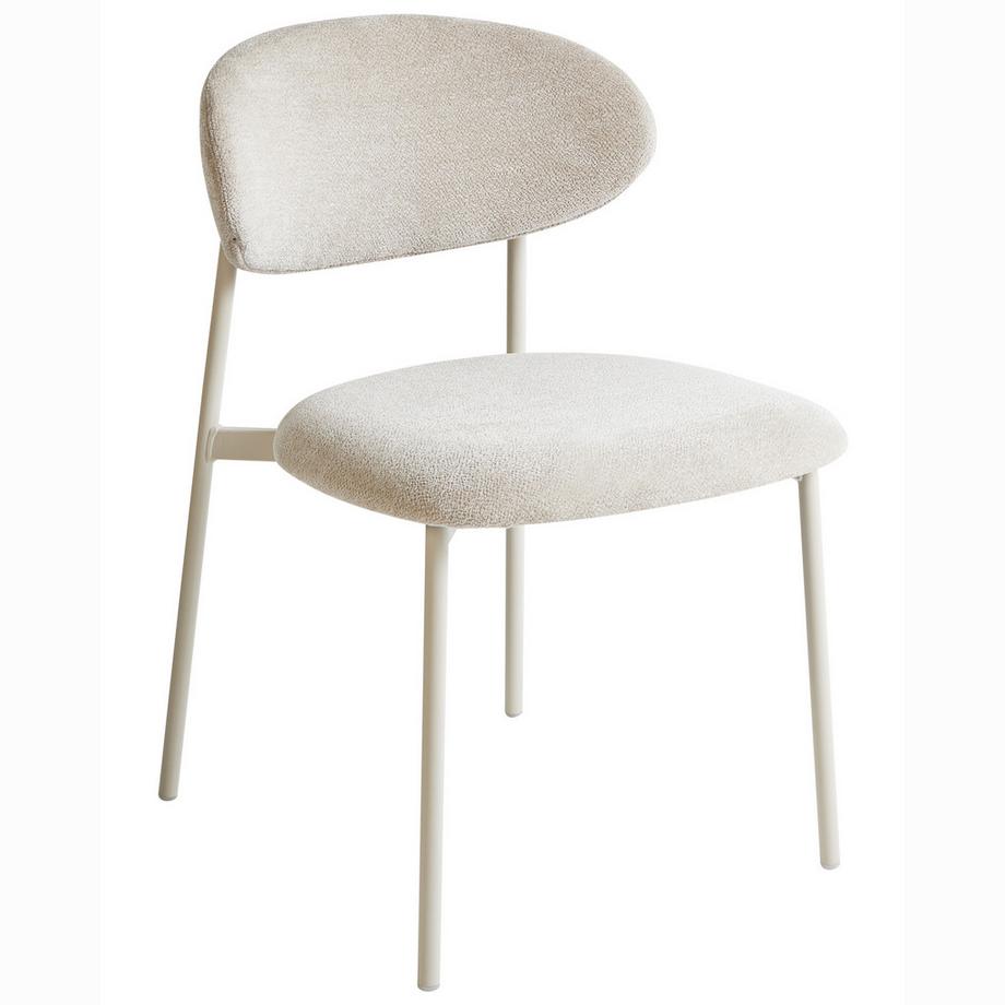 Beliani Lot de 2 chaises de salle à manger en Tissu chenille Minimaliste COWLEY  