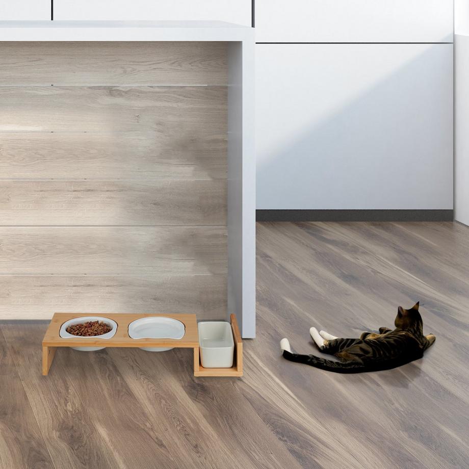 B2X  Katzenfutterstation und Katzengrasnapf 