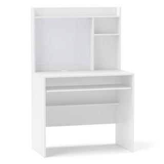 Northio Bureau d'ordinateur avec tableau d'affichage magnétique, bureau à domicile, Table PC moderne, blanc  