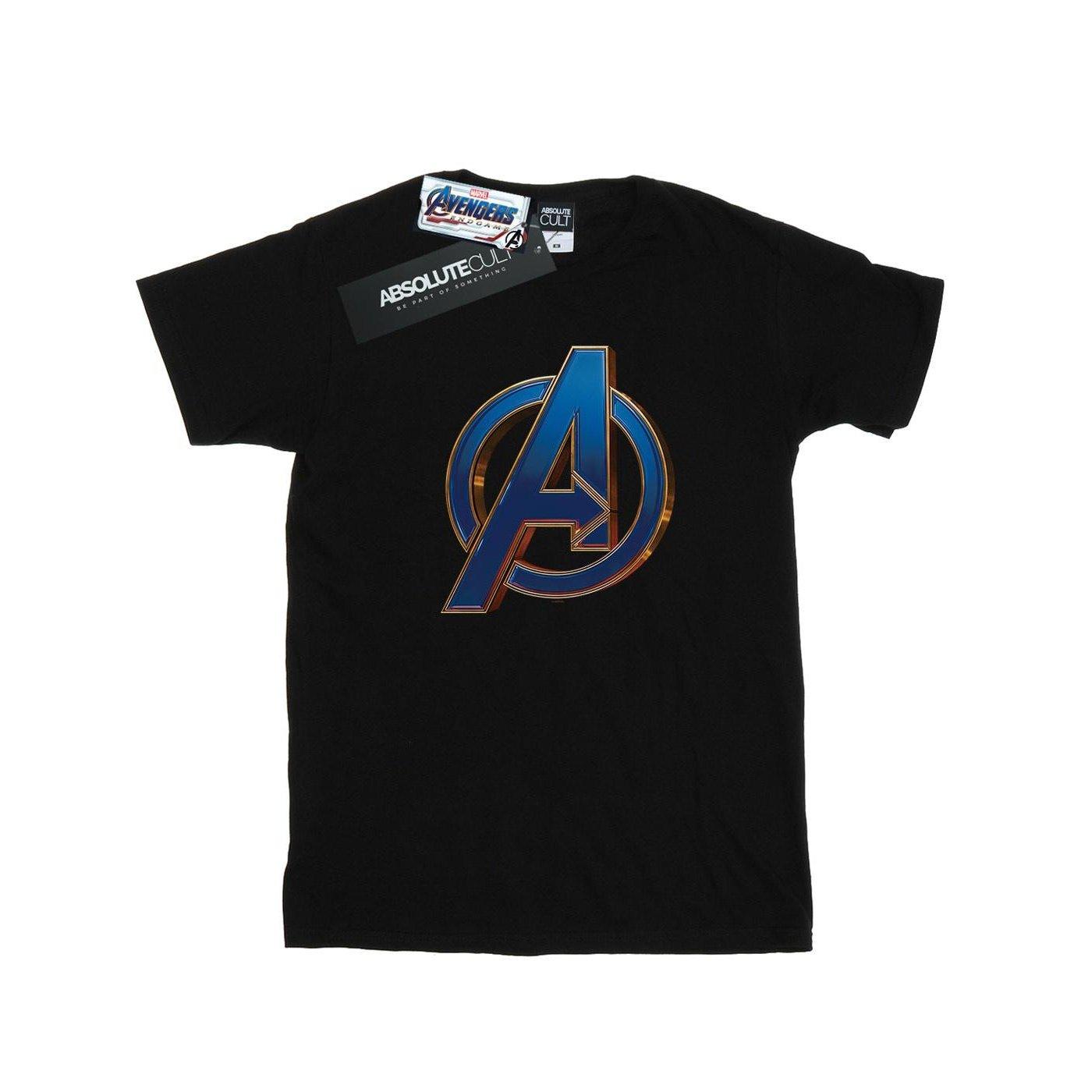Image of Avengers Endgame Heroic Logo Tshirt Damen Schwarz S