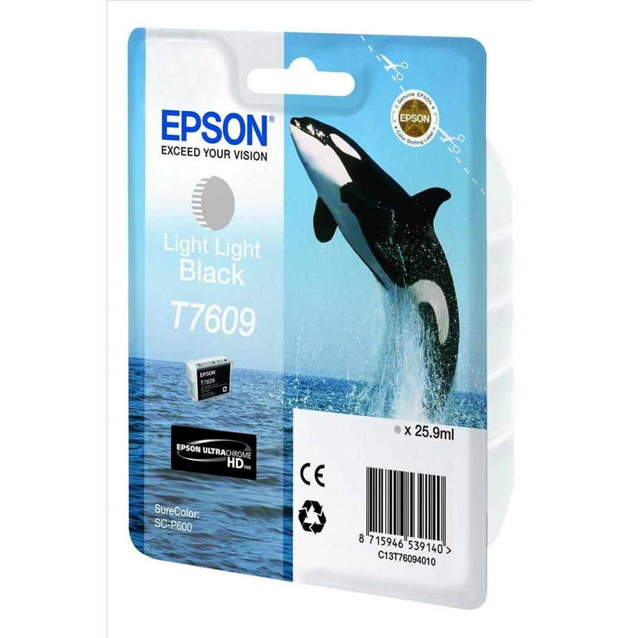 EPSON  EPSON Tintenpatrone light lig. schw. T760940 SureColor P 600 25,9ml 