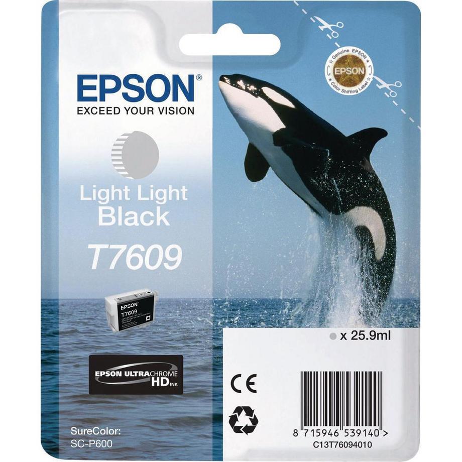EPSON  EPSON Tintenpatrone light lig. schw. T760940 SureColor P 600 25,9ml 