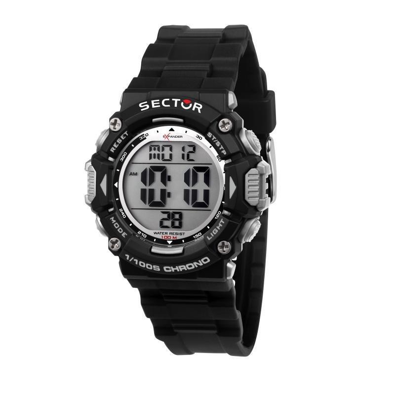 Image of Uhr Ex-32 40mm Digital Black Pu Strap Herren 40mm