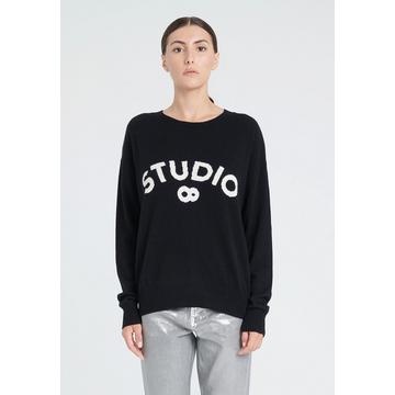 ZAYA 4 Pull col rond " STUDIO 8" - 100% cachemire