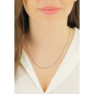 MUAU Schmuck  Collier gourmette or blanc 585, 1.7mm, 38cm 