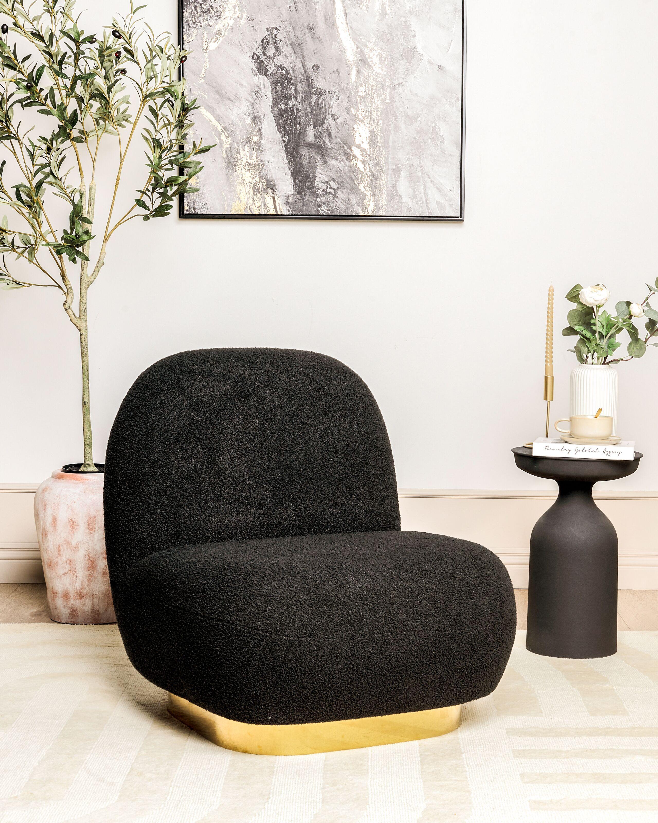 Beliani Fauteuil en Bouclé Moderne LOVIISA  