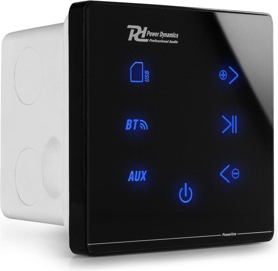 Power Dynamics  PL-A50B Wand-Einbauverstärker 2x 25W BT, schwarz 
