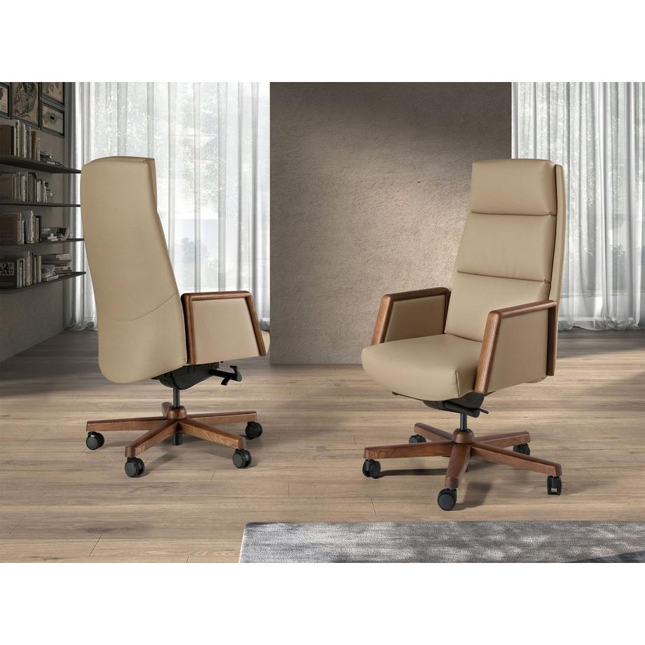 ANGEL CERDA Fauteuil de bureau pivotant en similicuir  