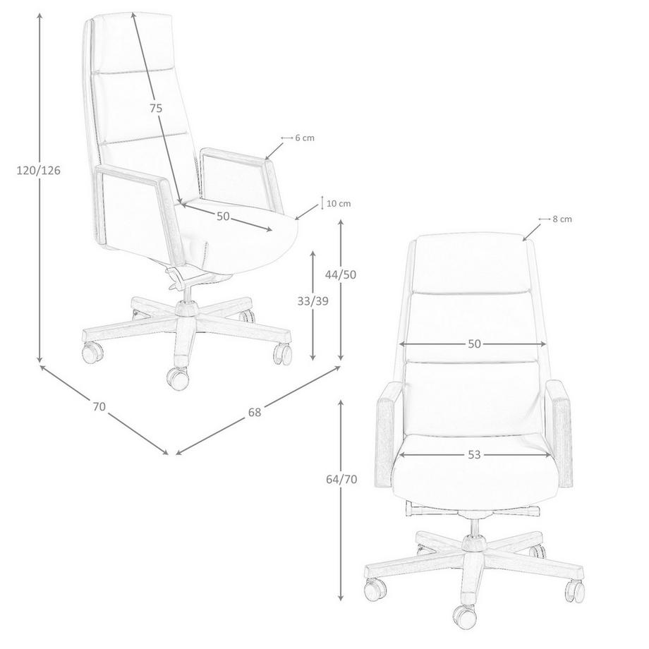 ANGEL CERDA Fauteuil de bureau pivotant en similicuir  