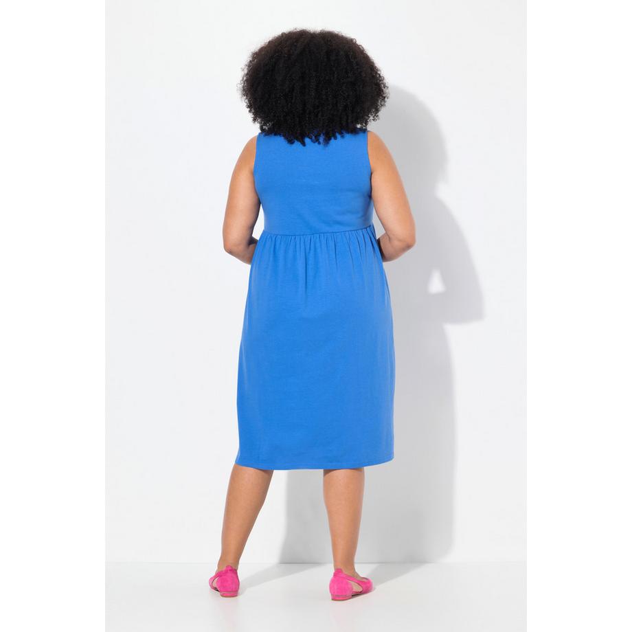 Ulla Popken Abito in Jersey Linea ad A Senza Maniche Girocollo con Tasche  