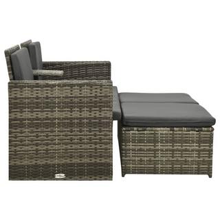 VidaXL Garten-sofa-set poly-rattan  