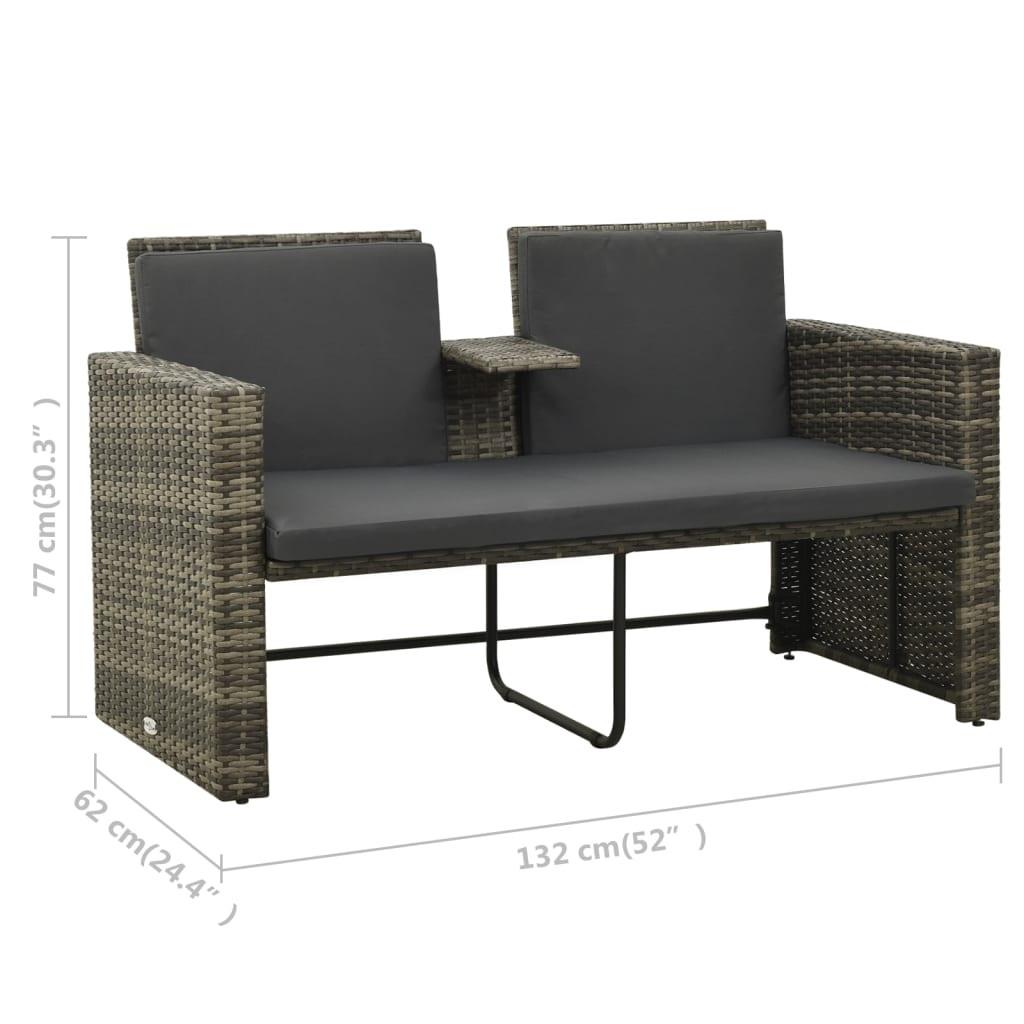 VidaXL Garten-sofa-set poly-rattan  