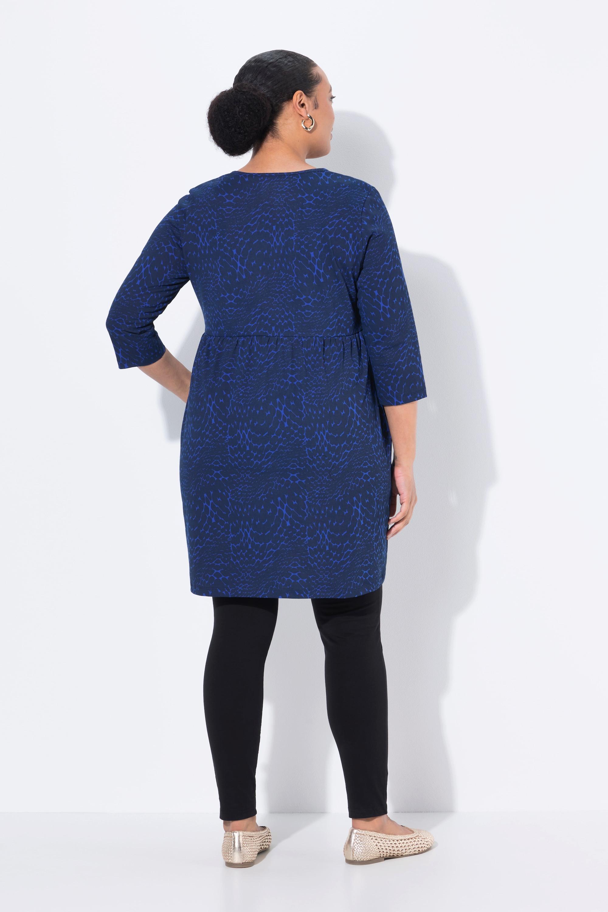 Ulla Popken Maglia lunga scollo tunisino linea ad A  