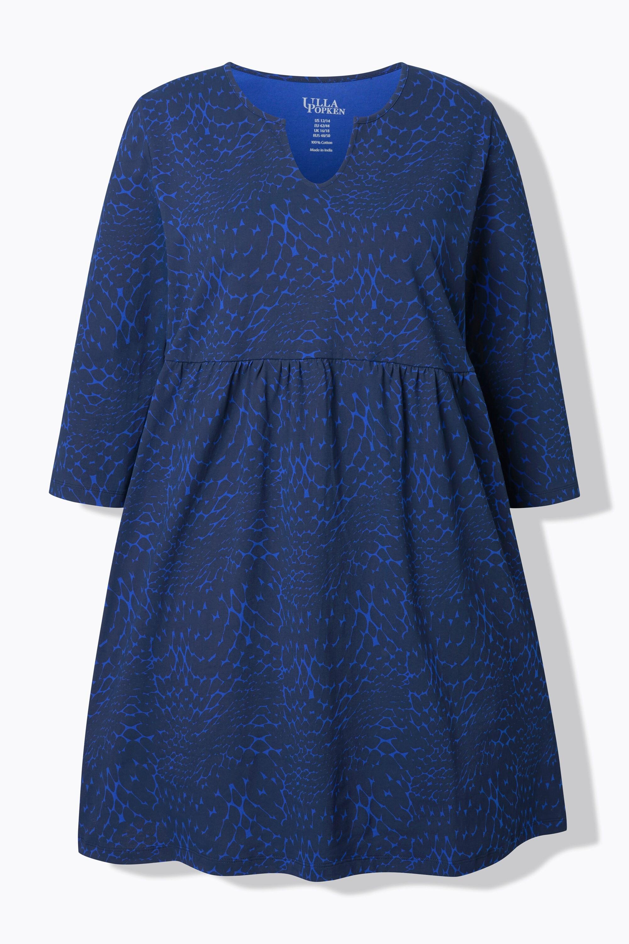 Ulla Popken Maglia lunga scollo tunisino linea ad A  