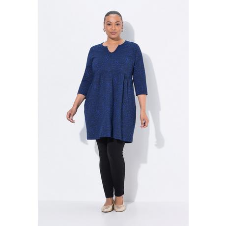 Ulla Popken Maglia lunga scollo tunisino linea ad A  