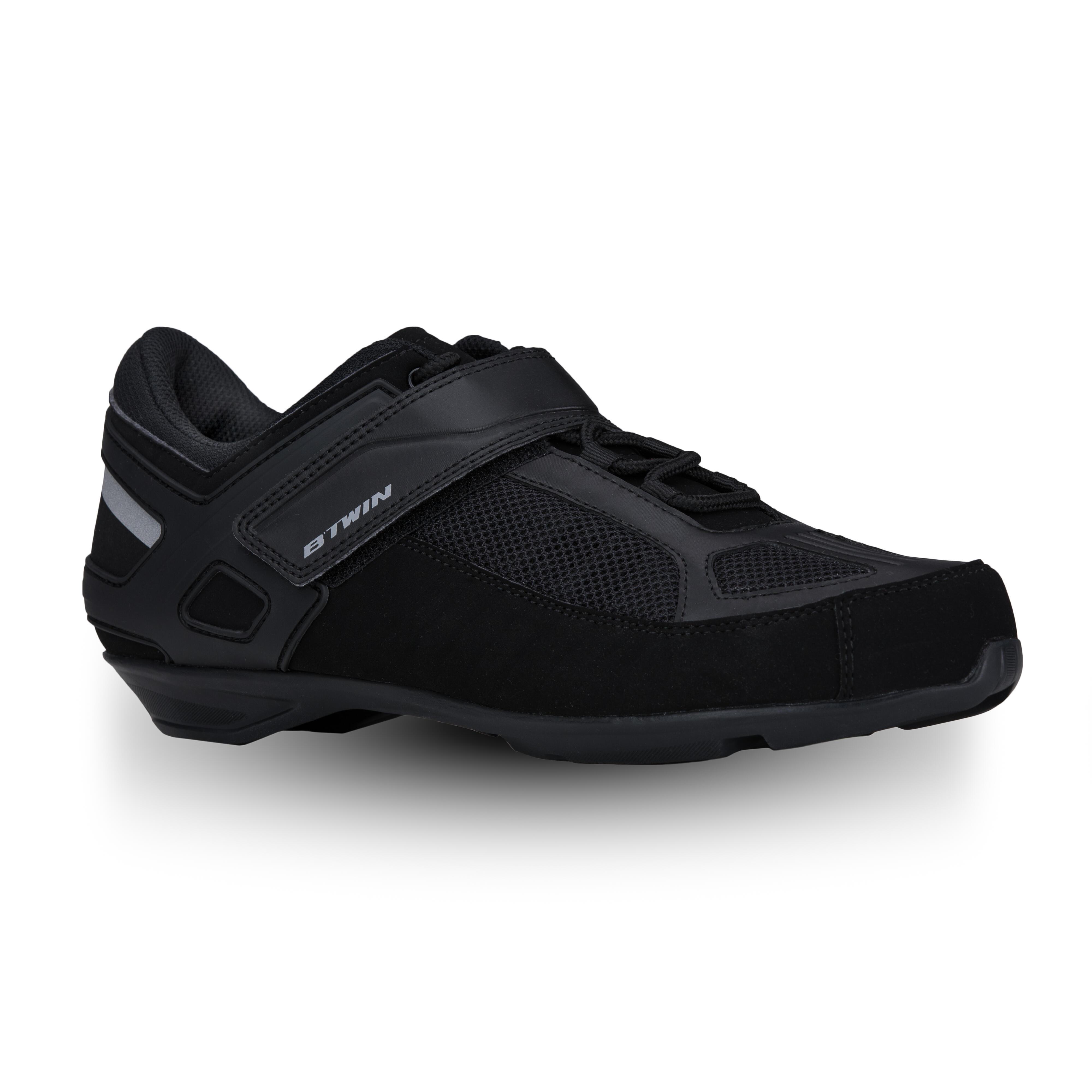 Image of Fahrradschuhe - 100 Unisex Schwarz Leicht 46