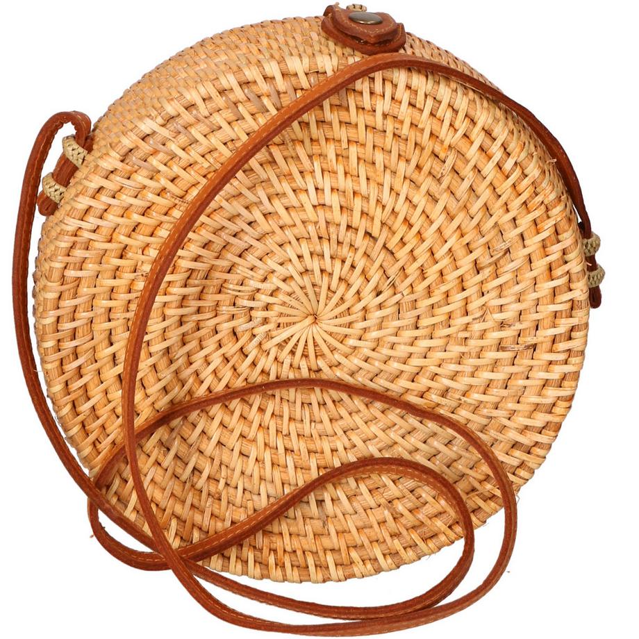 Gave Lux Borsa a tracolla rotonda intrecciata con decorazione a conchiglia  