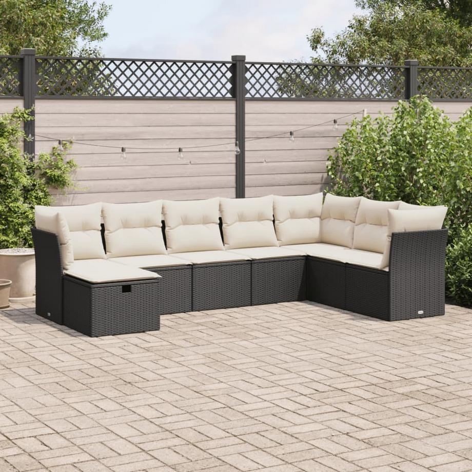 VidaXL set di divani da giardino Polirattan  