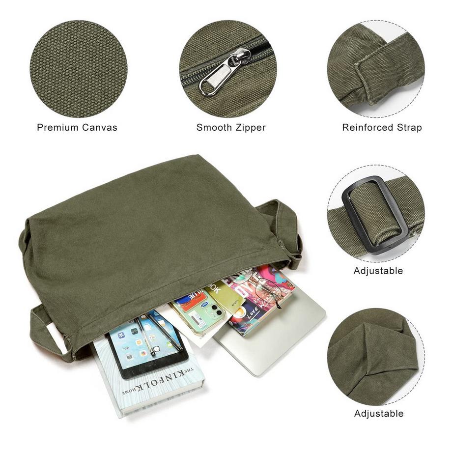 Only-bags.store Canvas Crossbody Bag mit verstellbarem Riemen  