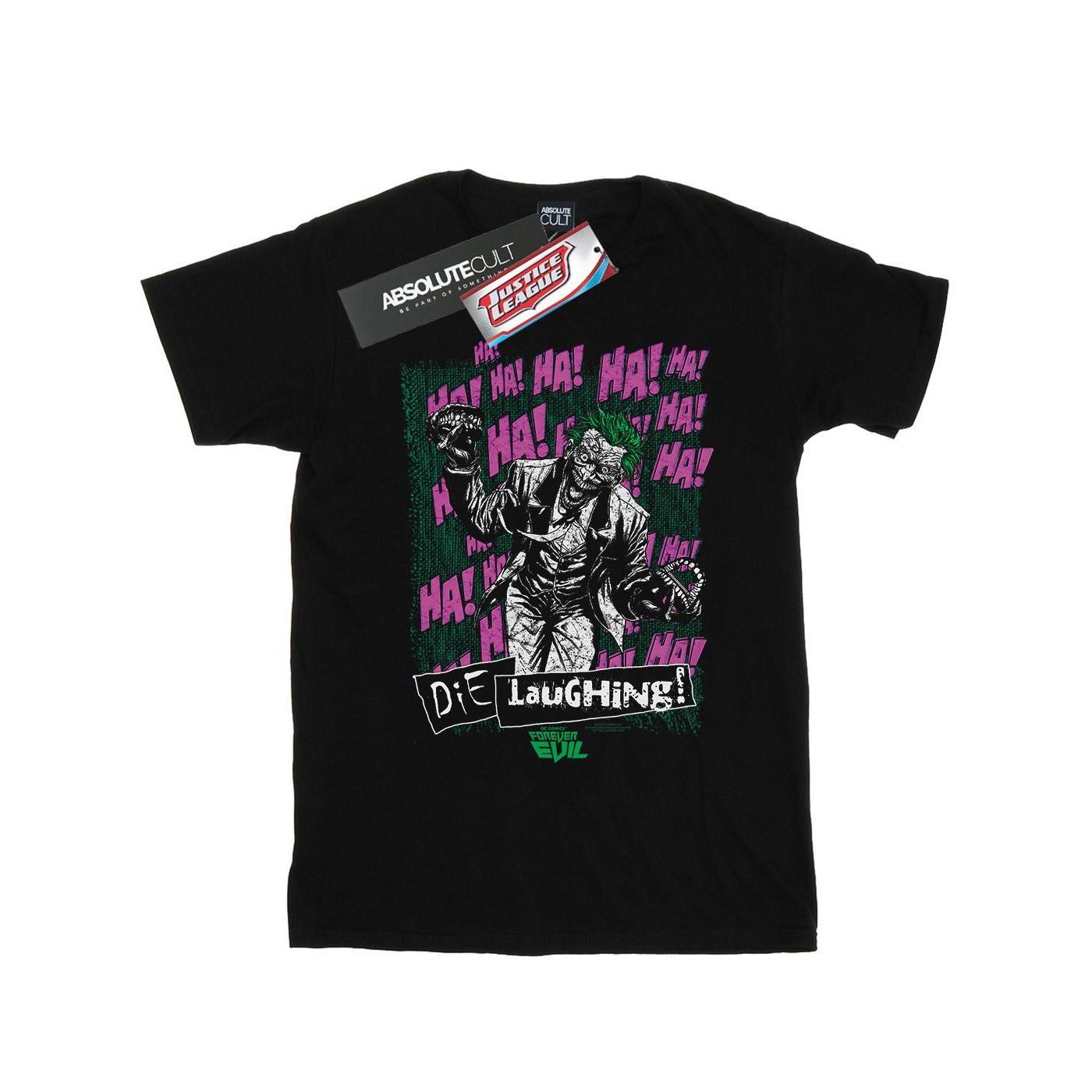 Image of Justice League Joker Die Laughing Tshirt Mädchen Schwarz 140/146