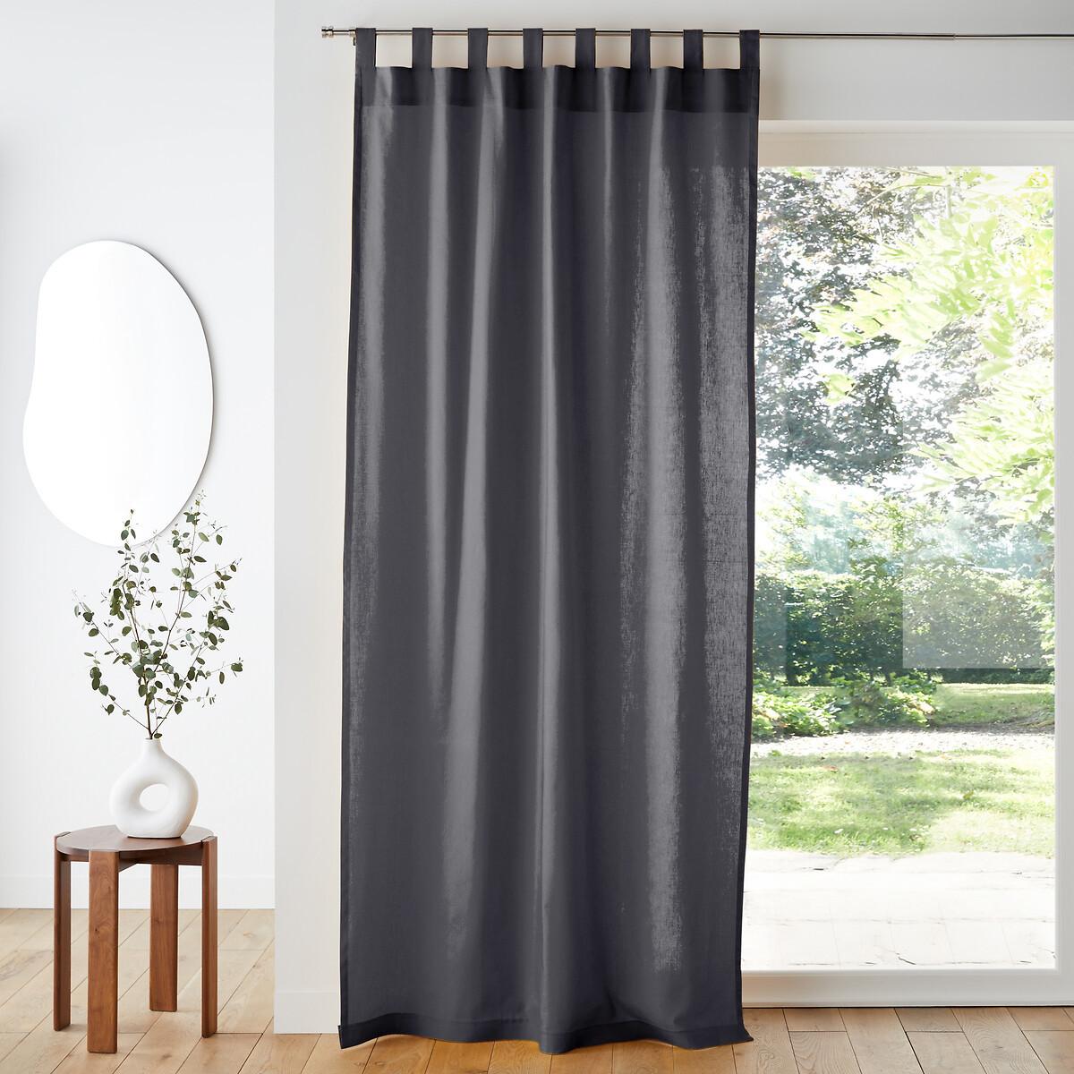Image of Vorhang Mit Schlaufen Scenario Unisex Grau 135x260 cm
