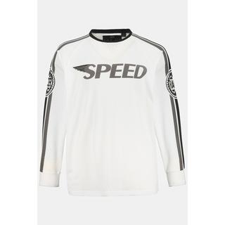 JP1880  Maglia tricot da mountain bike con SPEED, scollo a girocollo e maniche lunghe 