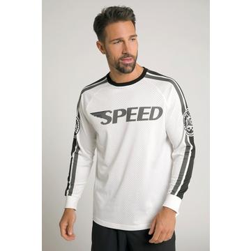 Maglia tricot da mountain bike con SPEED, scollo a girocollo e maniche lunghe